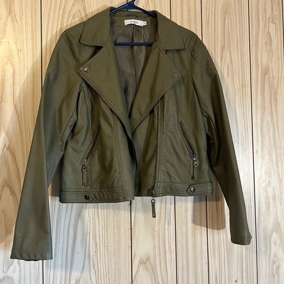 Dark Green Moto Jacket - Picture 5 of 8